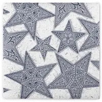Sovie HORECA Serviette Gitte in Silber-Blau aus Linclass Airlaid 40 x 40 cm, 50 Stück - Weihnachten Sterne