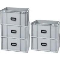 Proregal 5x Eurobox NextGen Portable Uno | HxBxT 32x40x60cm | 65 Liter | Eurobehälter, Transportbox, Transportbehälter, Stapelbehälter
