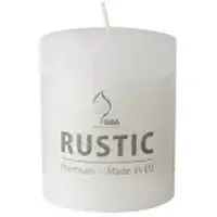 Papstar Rustic Tischkerze, durchgefärbt 95778 , 1 Karton = 6 Stück, rot