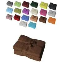 EXKLUSIV HEIMTEXTIL 4 x Saunatuch 500 g/m2 80 x 200 cm Schokobraun