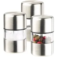 Pearl Mini-Salz-/Pfeffermühle, Edelstahl, Keramikmahlwerk, 3er-Set