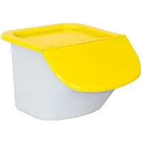 BRB-Lagertechnik BRB Zutatenspender, 15 Liter, LxBxH 440 x 400 x 280 mm, Behälter weiß, Deckel gelb, PP
