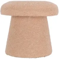 Wellhome - 'Teddy' Pilzhocker, beige, Ø43x38cm
