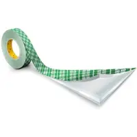 3M Doppelseitiges Klebeband mit Papiervlies-Träger 410M, Weiß, 15 mm x 33 m, 0,13 mm