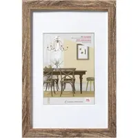 Walther design Fiorito Holz Bilderrahmen Kunstglas, 60x80 cm, nussbaum