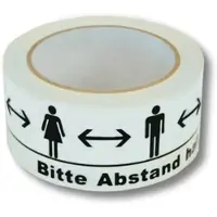 VEPATIM 36x Warnklebeband "Bitte Abstand halten" PVC Naturkautschuk geräuscharm 50mm x 66m