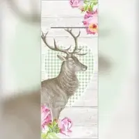 Mank Airlaid Besteckservietten Waldemar "Pub", 40 x 33 cm, 75 Stück - Bestecktaschen Hirsch Edelweiss Rosen Karos