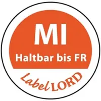 Labellord Etiketten rot Aqualabel MI haltbar bis FR Aqualabel
