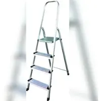 Lex Alu Stufenstehleiter Haushaltsleiter Klappleiter Trittleiter 4 stufig klappbar