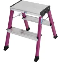 Krause MONTO Doppel-KlappTritt Rolly 2x2, Arbeitshöhe 2,45 m, Steighöhe 0,45 m,Violett