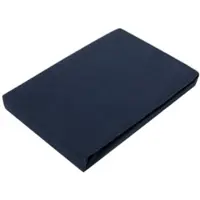EXKLUSIV HEIMTEXTIL Jersey Spannbettlaken für Wasserbetten Rundumgummizug 200 x 220 cm Navyblau