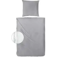 Gray & Jones Halbleinen Bettwäsche , grau , Maße (cm): B: 135