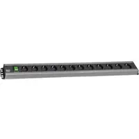 Bachmann 12-fach Steckdosenleiste, 90° - mit Schalter - 2 m