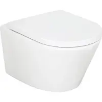 Evenes Combi-Pack Amur Wand-Tiefspül WC Spülrandlos und WC-Sitz Edoma softclose - 93 255 63