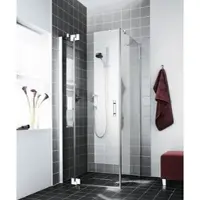 Kermi Duschtür Pendeltür 1-flügelig mit Festfeld rechts für Ecke „FILIA XP“ Glas SR Opaco, BV: 725 - 750 mm GAK: 710 - 735 mm WE: 735 - 760 mm H: 2000 mm