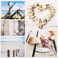Home Fashion , Maritim Still Life, Lunch-Servietten aufgefaltetes Maß 33 cm x 33 cm, im Viertelfalz, 20 Stück pro Pack, 12 Pack pro Karton