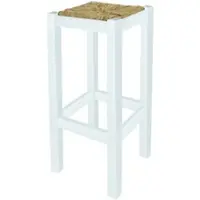Aranaz MUEBLEAR - Rustikaler Hocker hoch Weiß