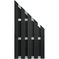 Prestige Home Living Outdoor WPC-Sichtschutzzaun CARMENO - 1x Schrägelement - Schwarz