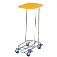 Vermop Meditrans Wäschesammler Einfach mit Deckel und Pedal 10641805 , gelb, Maße (B x T x H ): 39 x 46 x 96 cm