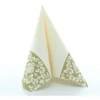 Mank Serviette Serviette Pascal in Gold-Creme, 40 x 40 cm, 50 Stück - Ornamente
