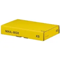 VEPATIM 20x Versandkarton 244x145x43mm MAILBOX XS mit Steckverschluss wiederverschließbar für Maxibrief gelb