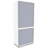 Fm Büromöbel Querrollladenschrank »Oldenburg« 2+3 OH 80 cm weiß, 80x186.9x44.2 cm