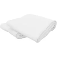 BETTWARENSHOP Piqué Baumwolldecke Tagesdecke 220x240 cm | weiss - weiß
