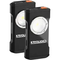 KryoLights 2er-Set Mini-LED-Taschenlampen, 7 Leucht-Modi, 300 Lumen, IP44, Akku