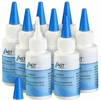 AGT 8er-Set Textilkleber, schnell trocknend und hitzebeständig, 8x 60 ml