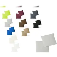 EXKLUSIV HEIMTEXTIL Jersey Kissenbezug Hülle 2 Sparpack Set mit Reißverschluss hochwertige Qualität 80 x 80 cm silber