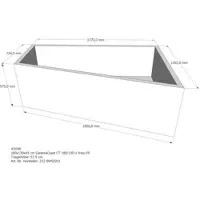 LDG förlag Badewannenträger passend für Galatea CT 180/130 U links 180 × 130 × 45 cm
