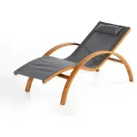 GreenYard Gartenliege aus Holz, ca. 167 x 70 x 84 cm - Natur