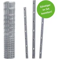 MR-Zaun Wildzaun- / Knotengeflecht-Set Light (2,00 / 1,60 mm), 100 m x 2.000 mm / 22 / 15 L
