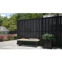 Meingartenversand.de Zauntor Tangent - in Schwarz - Tor aus Kiefern-/Fichtenholz - Holztor für den Garten in der Größe 95 x 180 cm - Gartentor für Sichtschutz