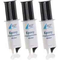 AGT Epoxy 2-Komponenten-Kleber, hohe Belastbarkeit: 23 N/mm2, 3er-Pack