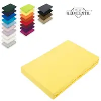 EXKLUSIV HEIMTEXTIL Topper Jersey Spannbettlaken Spannbetttuch Bettlaken Marke 90 x190 cm - 100 x 200 cm Gelb