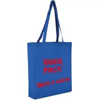 TEXXILLA Baumwolltasche Mehrpack mit zwei langen Henkeln, Boden- und Seitenfalte, Royalblau, royalblau