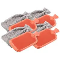 Pearl 4er-Set XXL-Wärmflaschen mit flauschigem Kunstfellbezug, 2,3 Liter