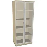 Fm Büromöbel Aktenschrank »Sidney« 5 OH klare Acrylglastüren braun, 80x186.9x44.2 cm