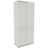 Fm Büromöbel Schiebetürenschrank »Oldenburg« 5 OH 100 cm grau, 100x186.9x44.2 cm