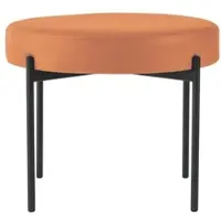 Meet Runde Bank »Gaia« mit Kunstlederbezug orange, 57.5x45.5x57.5 cm