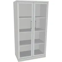 Fm Büromöbel Aktenschrank »Oldenburg« 4 OH klare Acrylglastüren grau, 80x151.7x44.2 cm