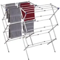 Pearl 2er-Set Ausziehbarer Teleskop-Scheren-Wäscheständer, klappbar, 8 m