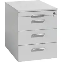Geramöbel Rollcontainer »Lissabon« mit klassischen Schubladen grau, 43x56.6x60 cm