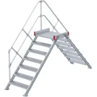 Euroline 512 Überstieg 45° 600mm Stufenbreite 2x7 Stufen Alu gerieft