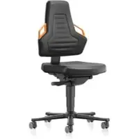 BIMOS Nexxit mit Rollen Kunstlederpolster Grifffarbe orange Sitzhöhe 450-600 mm
