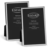 Edzard 2er Set Bilderrahmen Genua (10x15 cm), edel versilbert, anlaufgeschützt