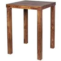 KADIMA DESIGN Bartisch MUMBAI Massivholz Sheesham 80 x 80 x 110 cm Bistro-Tisch | Gr.: onesize