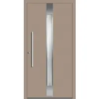 Haustuerenland.de SCHÜCO ADS 75.SI Haustür Aluminium "COSIMA" Graubeige RAL 1019 innen öffnend DIN links