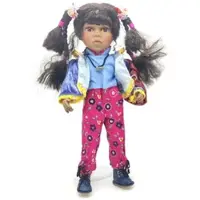 Topline handgemachte Porzellanpuppe Cowgirl 40cm Sammlerpuppe handbemalt